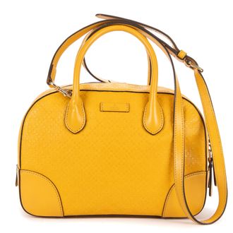 Gucci Pre-owned Womens Boston Top Handle Shoulder Bag - Yellow - One Size
