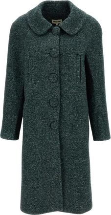 Shushu/Tong Oversized Lange Jas - Dames - Mantel - Groen - XS - Wol - Jassen