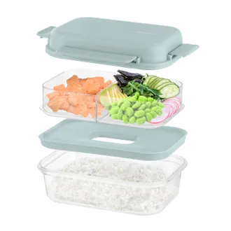 KASANOVA Lunch box per poke a scomparti azzurro