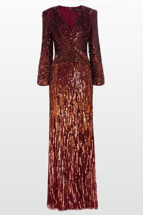 Jenny Packham Cosmos Gown in Cardinal at Nordstrom, Size 10 Uk
