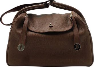 Hermès Etoupe Brown Clemence Leather Hermes Lindy 30 Bag (Authentic Pre-Loved)