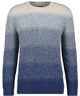 Ragman Rundhalspullover RAGMAN, Herren, Gr. 52, blau (blaugrau), 100% Baumwolle, ohne Ausschnitt, Pullover Rundhalspullover