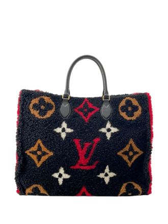 Louis Vuitton Borsa a tracolla Onthego GM in shearling con monogramma Giant 2019 - Nero