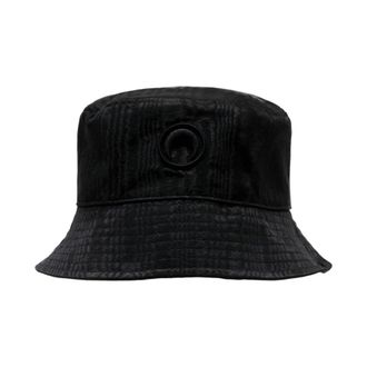 Marine Serre Hats, unisex, Black, Size: S/M Moire Bucket Hat