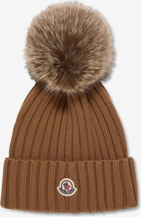 Moncler Gestrickte M&uuml;tze mit gesticktem Logo