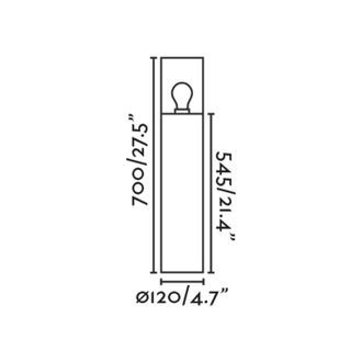 Faro Barcelona Kila 700 Baliza Gris Oscuro Transparente