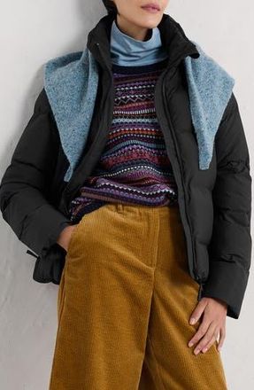 Seasalt Cornwall Field Path Waterproof Puffer Jacket in Black at Nordstrom Rack, Size 12 Us / 16 Uk