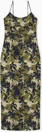 A|X Armani Exchange Lange Stretch Mesh Jurk - Dames - Casual kleedjes - Veelkleurig - M - Kleedjes