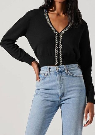 Astr Torrance Cardi In Black