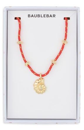 BaubleBar Join the New Wave Shell Pendant Necklace in Red at Nordstrom Rack