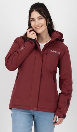 Deproc Winterjacke DEPROC ACTIVE MONTREAL WOMEN, Damen, Gr. 36/38 (M), rot (wine), 96% Polyester; 4% Elasthan, Windstopperb&uuml;ndchen mit Daumenl&ouml;chern,mit Schn