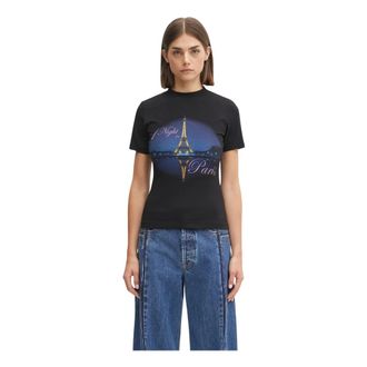 VETEMENTS Night In Paris T-shirt - Dames - Tops - Zwart - Maat: XS Katoen