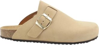 Geox Mules - Dames - Slip ons - Beige - 40 EU - Leer - Schoenen