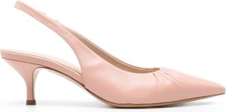 Fabiana Filippi 55mm ruched-detailed pumps - women - Calf Leather/Calf Leather/Calf Leather - 38 - Pink