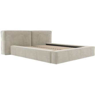 Vente-Unique Letto con contenitore 140 x 190 cm Tessuto bouclette Beige - TIMANO di PASCAL MORABITO