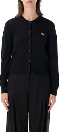 Maison Kitsun&eacute; Baby Fox Regular-Fit Merino Wool Cardigan