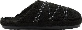 Moon Boot Teddy Slipper - Heren - Pantoffels - Zwart - 40 EU - Polyester - Schoenen