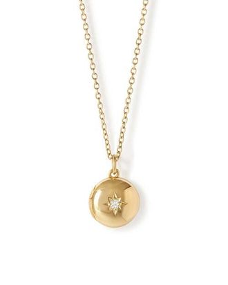 Astley Clarke Gold Biography Mini Gold Locket Necklace at Nordstrom, Size 18
