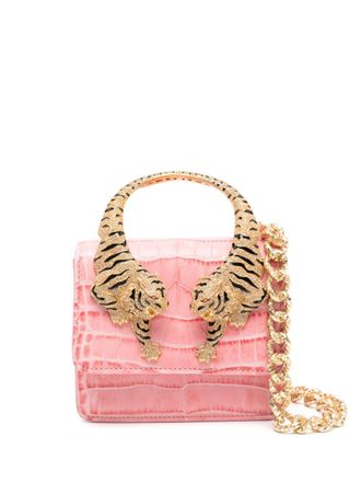 Roberto Cavalli Roar leren tas - Roze