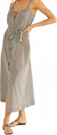 D&ocirc;en Nevita Dress In Noir La Maddalena Gingham