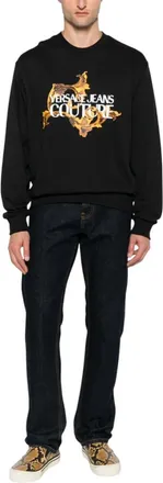 Versace Jeans Couture Black Crew Neck Sweatshirt