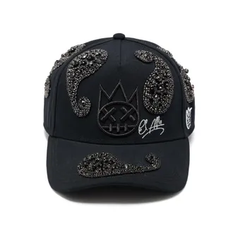Cult of Individuality Paisley 5 Panel A Frame Trucker Hat In Black