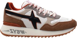 W6YZ Bruine Yak Sneaker - Heren - Sneakers - Bruin - 46 EU - Leer - Schoenen