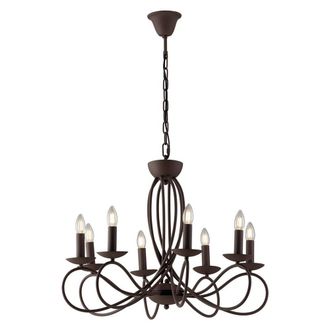 Netlighting GINEVRA 8 Light Chandeliers Corten 70x42cm in Brown | Size: 70x42 cm