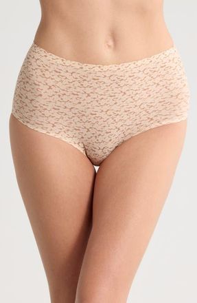 Chantelle Soft Stretch High Waist Briefs in Norah Nude Print at Nordstrom