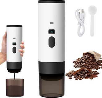 OEM Cafetera Espresso El&eacute;ctrica, Cafetera Espresso Port&aacute;til, Cafetera Espresso Recargable 3 En 1, Apta Para Caf&eacute; Molido Y C&aacute;psulas, Ideal Para La Oficina,