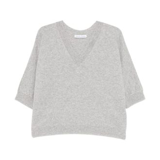 Tabaroni Cashmere Dames, Truien, Grijs, Maat: S Kasjmier