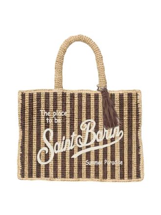 MC2 Saint Barth Vanity border raffia shoulder bag