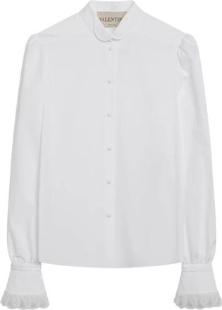 Valentino Garavani Camicia Ricamo - Dames - Overhemden - Wit - 2XS - Katoen - Overhemden