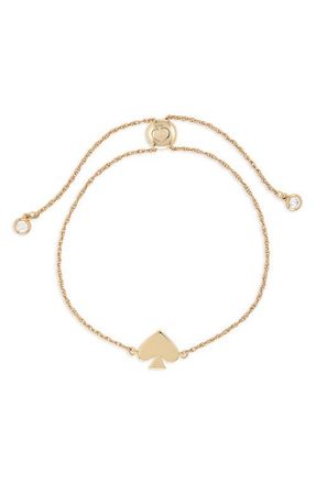 Kate Spade New York spade charm slider bracelet in Gold at Nordstrom