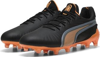 Puma Mens King Ultimate Launch Adults Firm Ground Football Black/Orange 10.5 UK