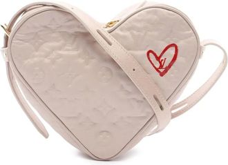 Louis Vuitton Borsa a tracolla Fall In Love Sac Coeur in pelle di agnello goffrata con monogramma 2021-2025 - Rosa