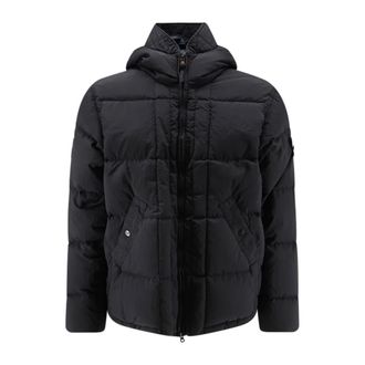 Stone Island Jassen, Heren, Zwart, M, Nylon, Nylon Metal Down Jacket