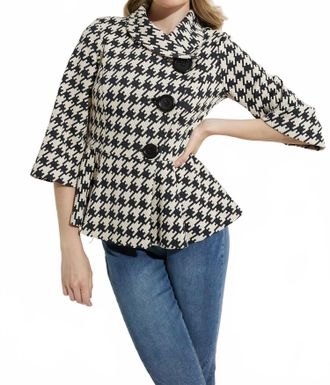 Joseph Ribkoff Herringbone Jacket In Multi