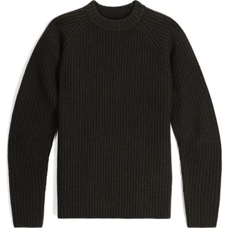 Royal Robbins Rockcraft Crewneck Merino Wool Sweater in Black Olive Htr at Nordstrom, Size Xx-Large