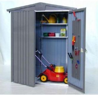 BIOHORT Caseta cobertizo metalica Biohort europa 4A color gris cuarzo metalizado