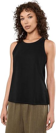 Eileen Fisher Pima Cotton Stretch Jersey Round Neck Slim Tank Top Womens Clothing Black : XL, Cotton/Spandex