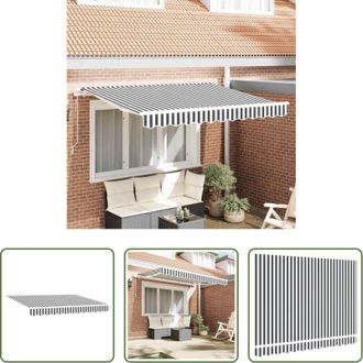 vidaXL vidaXL Ombreggiatura esterna - Telo di ricambio per tenda da sole Antracite e Bianco 3,5 x 2 m