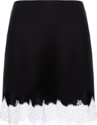 Manur&iacute; Josephine mini-rok met kanten afwerking - Zwart