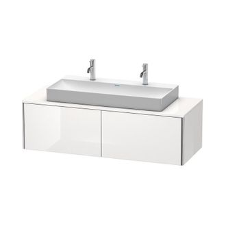 Duravit Duravit Xsquare Mueble De Pared 140,0 X 54,8 Cm, 2 Cajones, Para Lavabo Vero Air 235010, Color (frente/cuerpo): Perla De Albaricoque Laca De Alto Bril