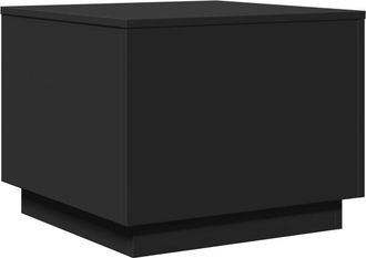 vidaXL Vidaxl - Mesa De Centro Con Luces Led Negro 50x50x40 Cm