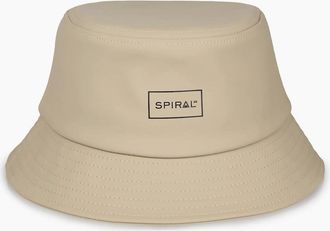 Spiral Womens Wordmark Ribbed Cord Effect Bucket Hat - Tan - Size: LADIES