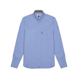 Aquascutum Casual Shirts, male, Blue, Size: 3XL Iconic Shirt