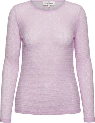 &Co Woman Tris Kant Top - Dames - Tops - Roze - Maat: 2XL Poliester