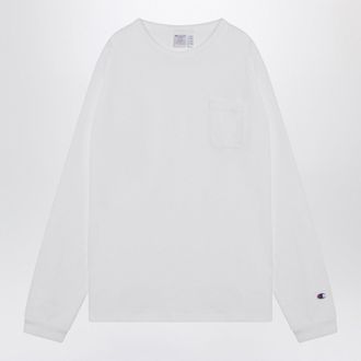 Champion White Long Sleeved T Shirt