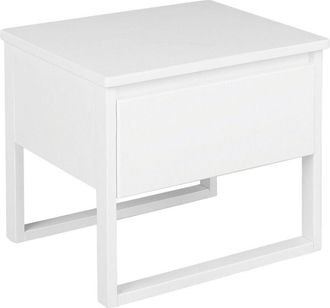 Beliani Beliani - Mesita De Noche Caj&oacute;n De Madera De Pino Blanca Acabado Aceitado Contempor&aacute;neo Giulia